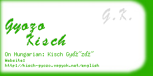 gyozo kisch business card